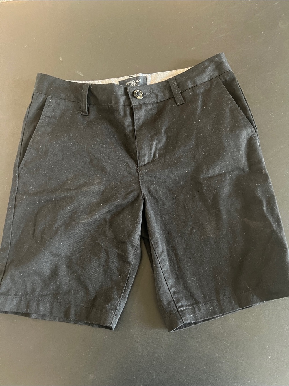 Men's Black Flat Front Shorts - Tailored Everyday Comfort